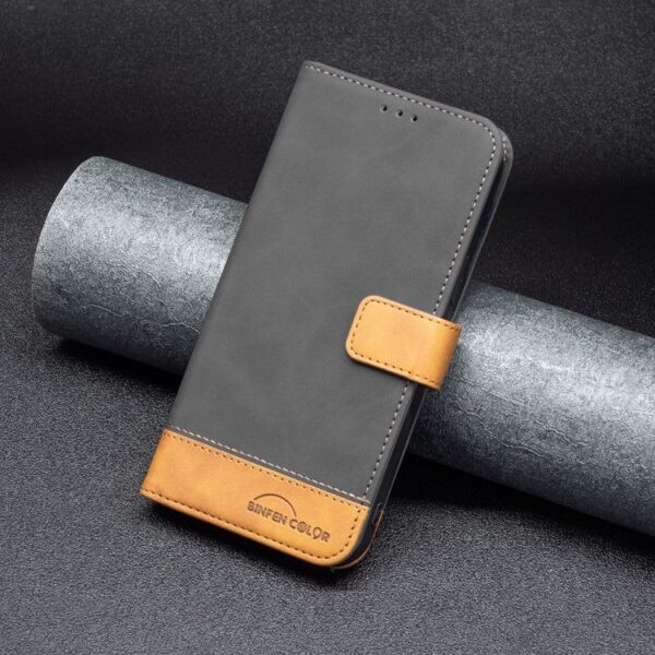 Samsung Galaxy A12 Magnetic Hasp Wallet Skin Feel Leather Flip Cover - Image 7