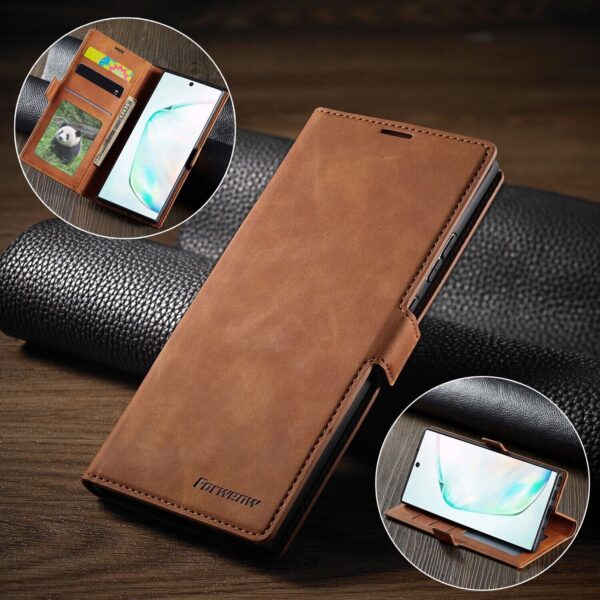 Samsung Galaxy S23 Series Leather Magnetic Wallet Flip Case - Image 7