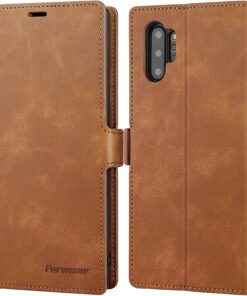 Samsung Galaxy Note 10 Plus Leather Magnetic Wallet Flip Case