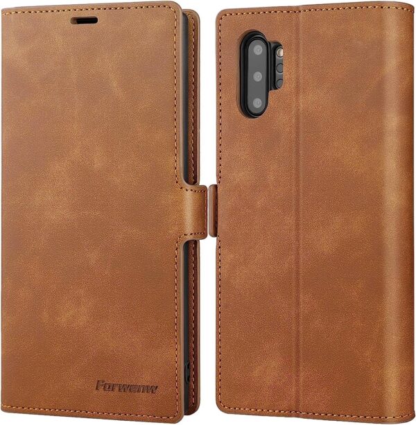 Samsung Galaxy Note 10 Plus Leather Magnetic Wallet Flip Case
