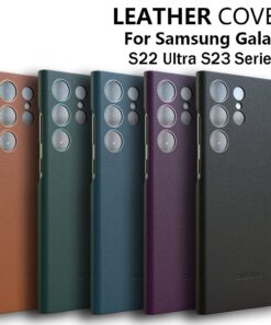 Luxury Premium High Quality Leather Premium Protective Case Cover For Samsung Galaxy S22 Ultra/ S23 Ultra