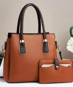 Versatile City Fashion 2-in-1 Leather Ladies Handbag