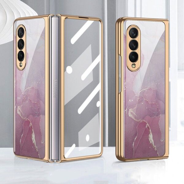 Marble Luxury Gold Electroplated Case for Samsung Galaxy Z Fold 3/4/5 Series - Image 14