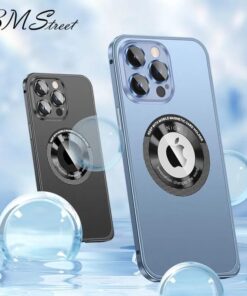 Luxury Premium Lens Film Protection Magnetic Bumper Wireless Charging Case Cover For iPhone 13 Pro/14 Pro