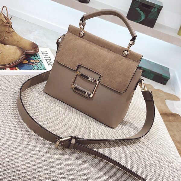 Luxury Premium Vintage Shoulder New Buckle Matte Leather Crossbody Handbags - Image 5