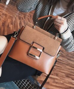 Luxury Premium Vintage Shoulder New Buckle Matte Leather Crossbody Handbags