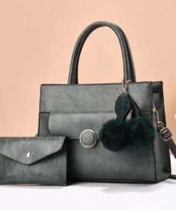 Alternative view of Elegant 2 in 1 Premium Trendy Classic Crossbody Shoulder Leather Versatile Bag.