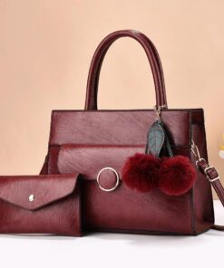 Elegant 2 in 1 Premium Trendy Classic Crossbody Shoulder Leather Versatile Bag.