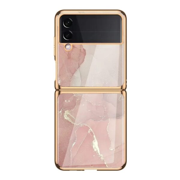 Luxury Premium Marble Patterned Case Cover For Samsung Galaxy Z Flip 3 - Image 14