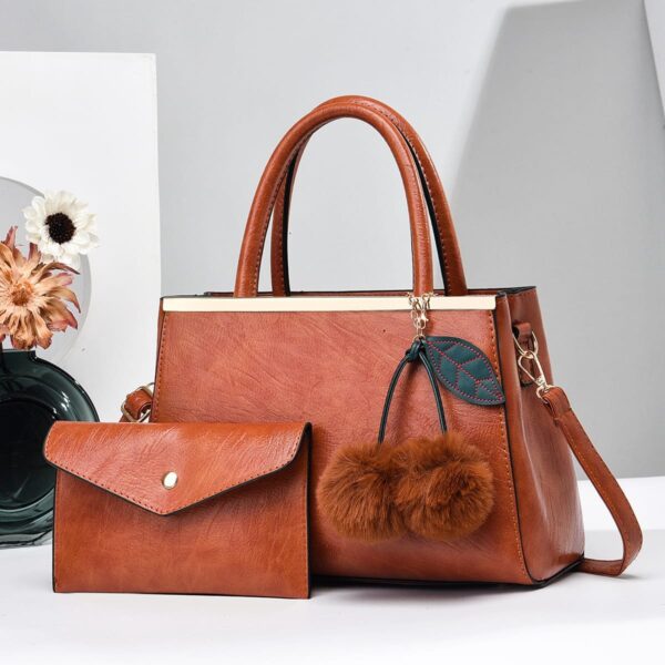 Fashion Classic Design 2 in 1 Purse and Crossbody Satchel Shoulder Bag - Image 9