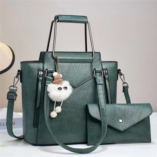 Luxury Premium Fashion PU Leather Classic 2 in 1 Purse and Crossbody Shoulder Bag - Image 2