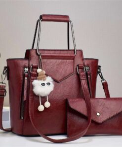 Luxury Premium Fashion PU Leather Classic 2 in 1 Purse and Crossbody Shoulder Bag