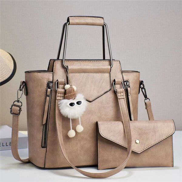 Luxury Premium Fashion PU Leather Classic 2 in 1 Purse and Crossbody Shoulder Bag - Image 5
