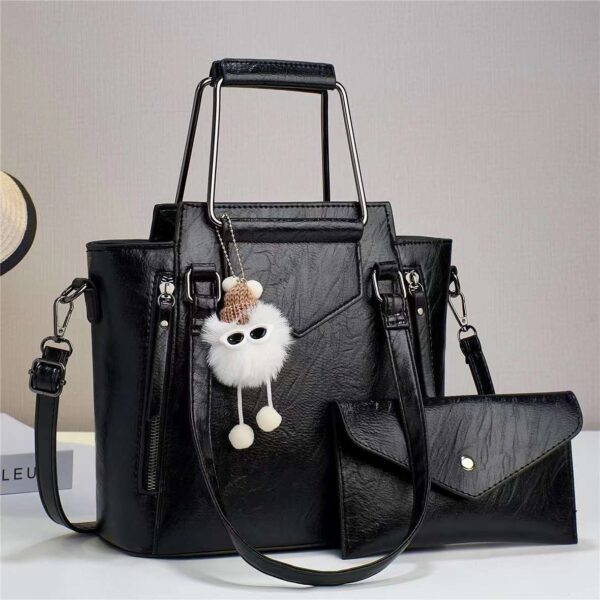 Luxury Premium Fashion PU Leather Classic 2 in 1 Purse and Crossbody Shoulder Bag - Image 6