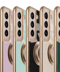 Luxury Premium Eletroplated Finger Ring Case Cover For Samsung Galaxy S21