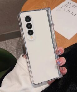 Samsung Galaxy Z Fold 3/Z Fold 4/Z Fold 5 NINKI Crystal Clear Transparent with S Pen Slot Hinge Protective Case