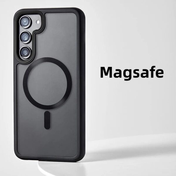 Luxury Premium Magsafe Matte Shockproof Bumper Hard Back Cover For Samsung Galaxy S23/S23 Plus - Image 12