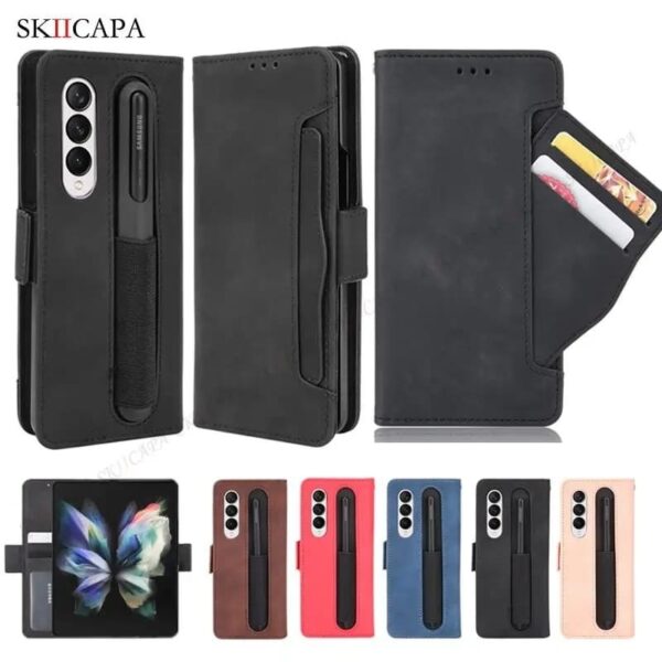 Luxury Premium Leather Card Slot Phone Case for Samsung Z Fold 3 5G/Fold 4 5G