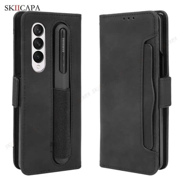 Luxury Premium Leather Card Slot Phone Case for Samsung Z Fold 3 5G/Fold 4 5G - Image 6