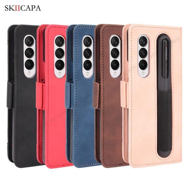 Luxury Premium Leather Card Slot Phone Case for Samsung Z Fold 3 5G/Fold 4 5G - Image 4