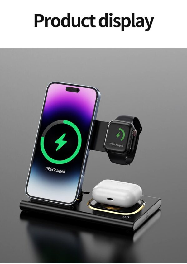 NEW 4 in1 Wireless 15W Wireless Fast Charging Dock Station - Image 21