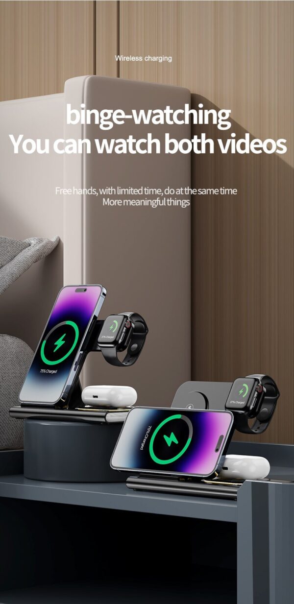 NEW 4 in1 Wireless 15W Wireless Fast Charging Dock Station - Image 16