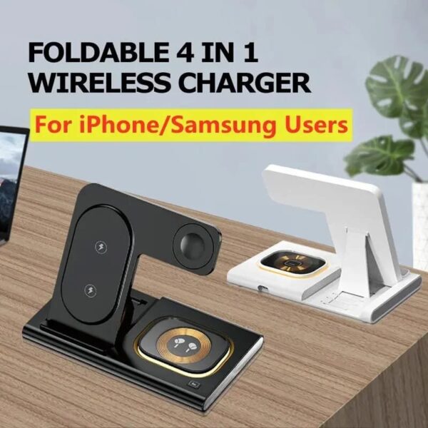 NEW 4 in1 Wireless 15W Wireless Fast Charging Dock Station - Image 4