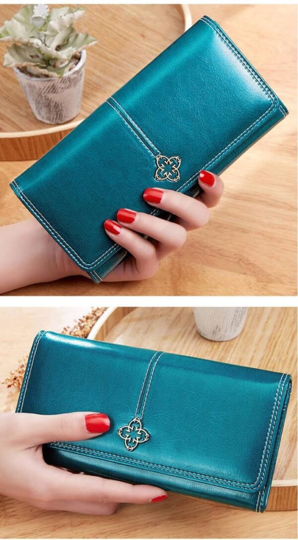 Luxury Premium PU Leather High Quality Fashion Women Purse Cards Holder - Image 30