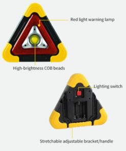 Alternative view of Luxury Premium Battery powered 3 mode triangle  Emergency Strobe LED Work Warning Light stand