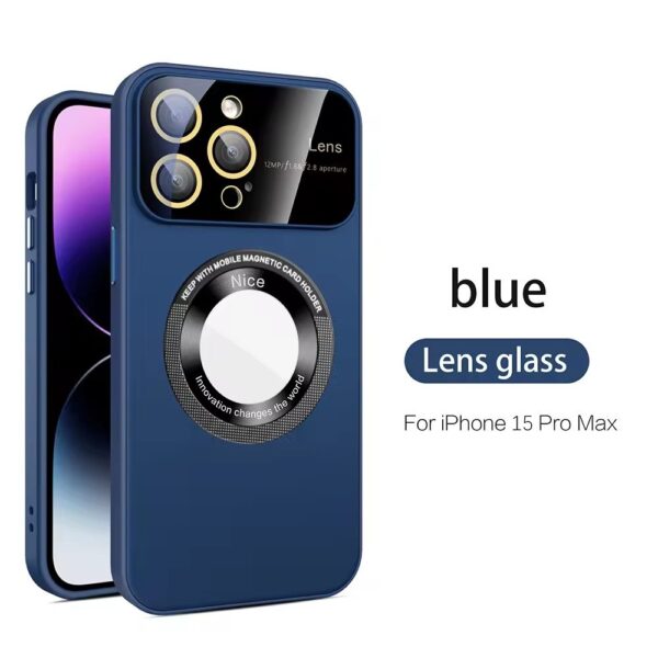 Luxury Premium Fashionable Magnetic With Lens Protector Case Cover For iPhone 15 Series - Image 4