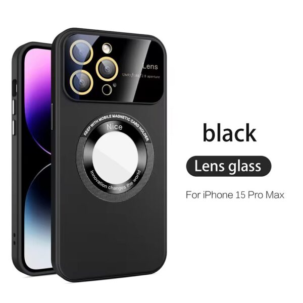 Luxury Premium Fashionable Magnetic With Lens Protector Case Cover For iPhone 15 Series - Image 3