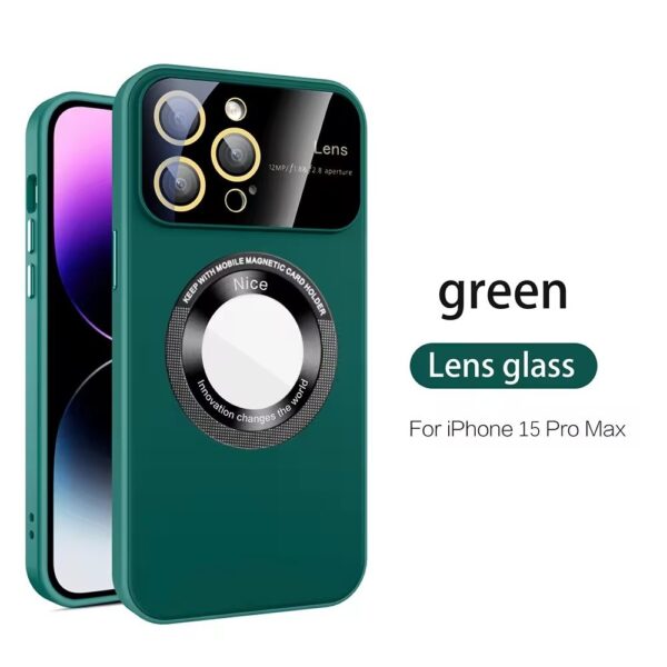 Luxury Premium Fashionable Magnetic With Lens Protector Case Cover For iPhone 15 Series - Image 2