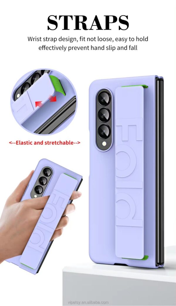Luxury Premium Creative Silicon Foldable Wristband Phone Case Cover For Samsung Z Fold 3/Z Fold 4 - Image 9