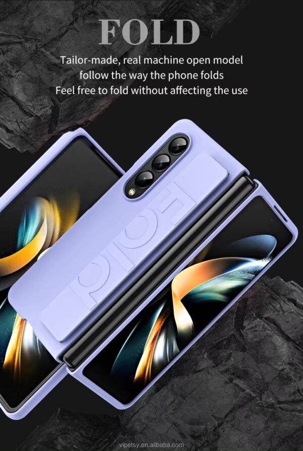 Luxury Premium Creative Silicon Foldable Wristband Phone Case Cover For Samsung Z Fold 3/Z Fold 4 - Image 6