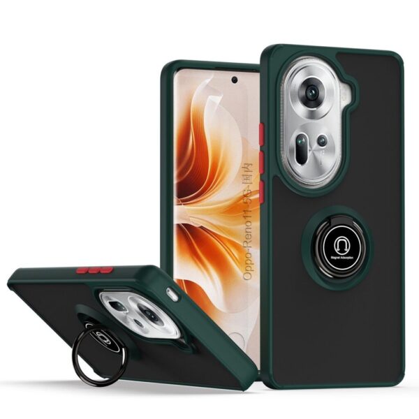 Oppo Reno 11 / 11 Pro Shockproof Frosted Matte Case With Ring Holder - Image 9