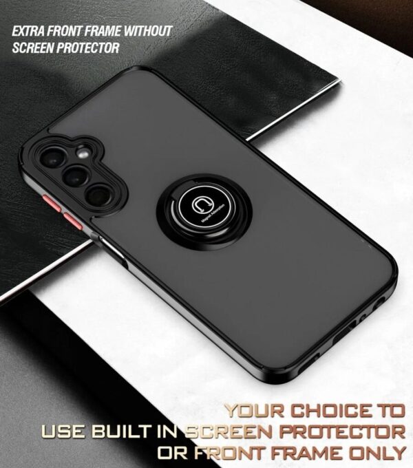 Samsung Galaxy A25/A35/A55 Shockproof Frosted Matte Case With Ring Holder - Image 6