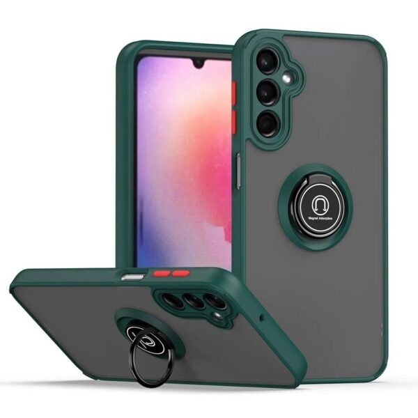 Samsung Galaxy A25/A35/A55 Shockproof Frosted Matte Case With Ring Holder - Image 8