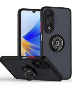 Oppo A58/A78 Series Shockproof Frosted Matte Case With Ring Holder