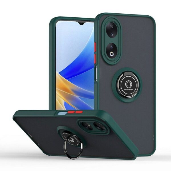 Oppo A58/A78 Series Shockproof Frosted Matte Case With Ring Holder - Image 11