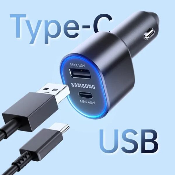 Offical Original Samsung Galaxy (45W+15W) Super Fast Dual Car Charger - Image 5