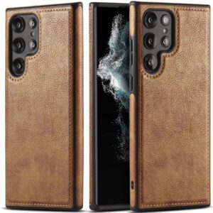 Luxury Premium PU Line Leather Stitching Case Cover For Samsung Galaxy S23 Ultra/S24 Ultra