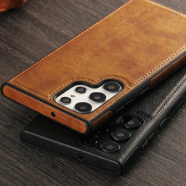 Luxury Premium PU Line Leather Stitching Case Cover For Samsung Galaxy S23 Ultra/S24 Ultra - Image 9