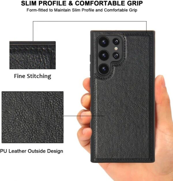 Luxury Premium PU Line Leather Stitching Case Cover For Samsung Galaxy S23 Ultra/S24 Ultra - Image 8