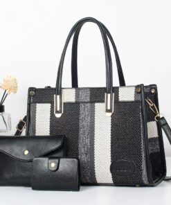 Alternative view of New Arrival QUEEN 3 Piece Retro casual portable Hot Sale contrast color Tote fashion hand bag