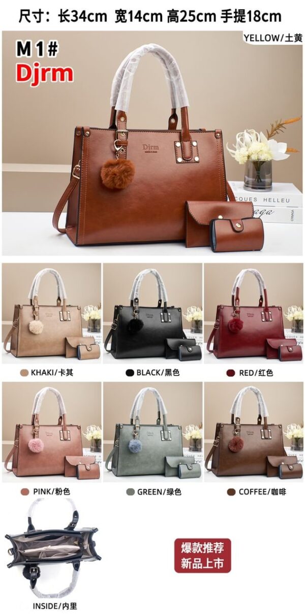 DJRM 3 in 1 New Fashion Women Shoulder and Hand Bag - Image 5