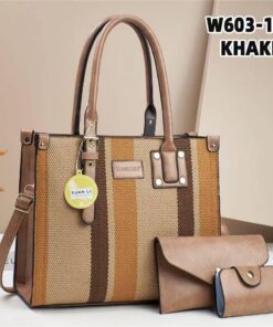 XUANLI LISA 3 in 1 Contrast Color Crossbody Satchel Shoulder Bag