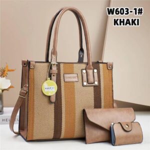 XUANLI LISA 3 in 1 Contrast Color Crossbody Satchel Shoulder Bag