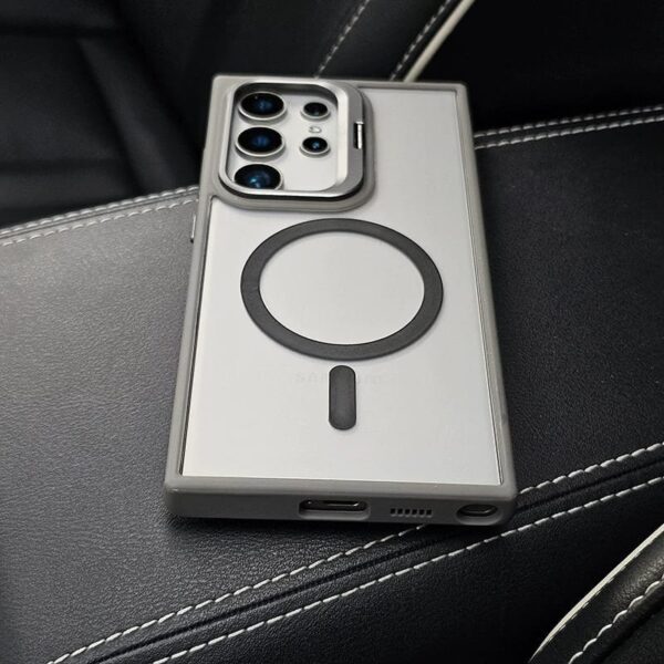 Luxury Premium Magsafe Camera Stand Matte Phone Case For Samaung Galaxy S24 Ultra - Image 18