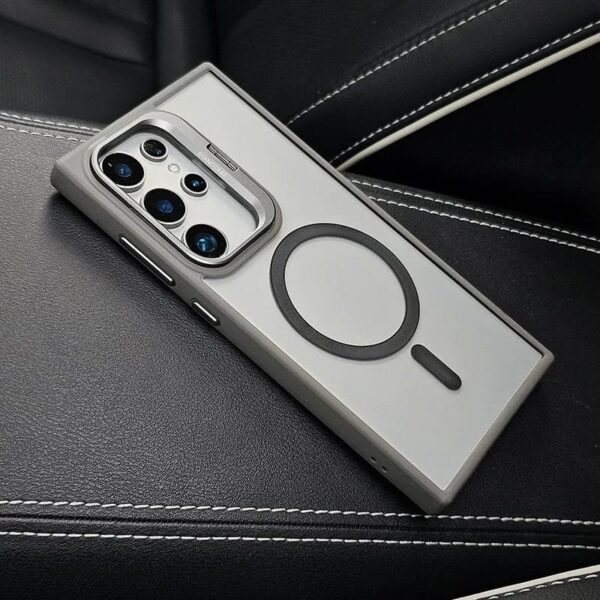 Luxury Premium Magsafe Camera Stand Matte Phone Case For Samaung Galaxy S24 Ultra - Image 16