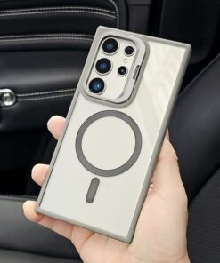 Luxury Premium Magsafe Camera Stand Matte Phone Case For Samaung Galaxy S24 Ultra